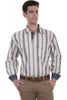 Scully Men's 100% Cotton Dobby Stripe Long Sleeve Western Shirt PS-219