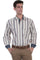 Scully Men's 100% Cotton Dobby Stripe Long Sleeve Western Shirt PS-219
