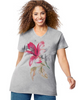 JMS Tropical Flower Short Sleeve Graphic Tee GTJ181 Y06069