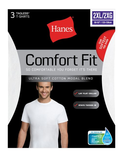 Hanes Men's Comfort Fit Crewneck 2XL 3-Pack CFFCW3