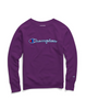 Champion Women's Powerblend® Fleece Boyfriend Crew, Felt Logo W2956F Y07461