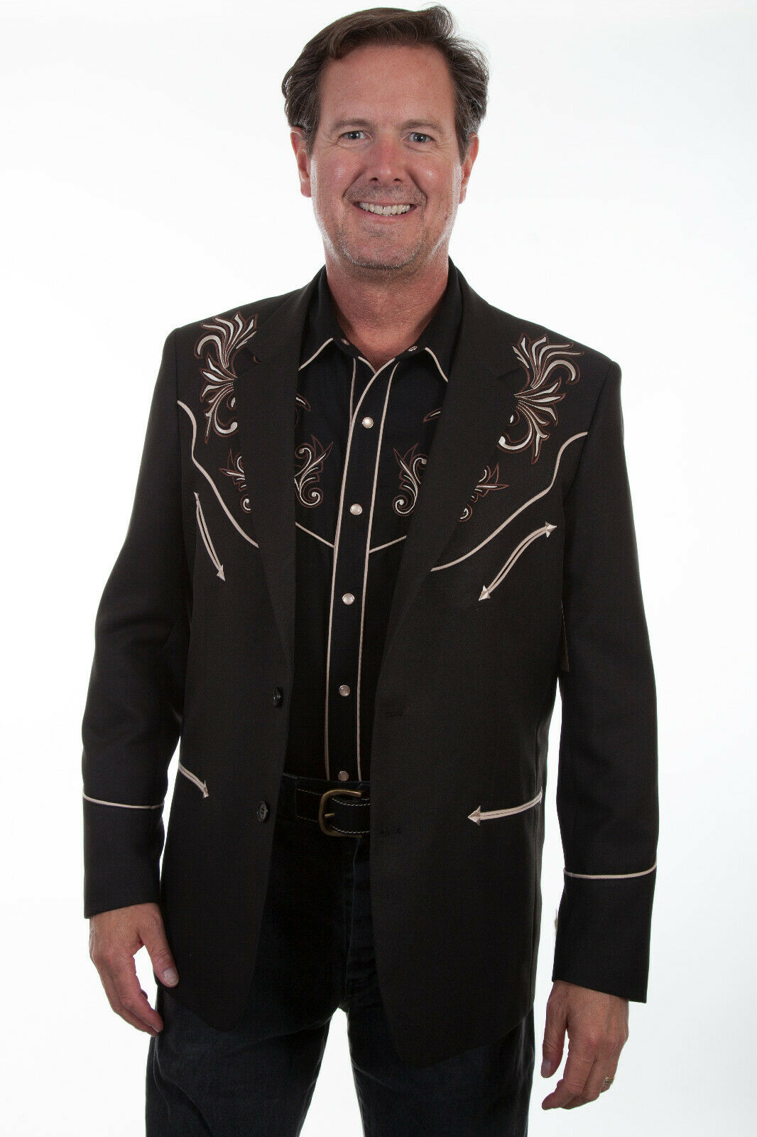 Scully Men's Western Embroidered Blazer P-891