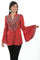 Scully Women's Embroidered V Neck Tunic HC500