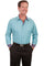 Scully Men's 100% Cotton Basketweave Long Sleeve Western Shirt PS-211