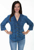 Scully Jacket Womens 3/4 Sleeve Button Front Gusset Flap PSL-191