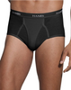 Hanes Men's FreshIQ™ ComfortBlend® Black/Grey Briefs 2XL-4XL 4-Pack K312HUCB