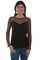 Scully Women's Black Swiss Dot Long Sleeve Tunic HC513