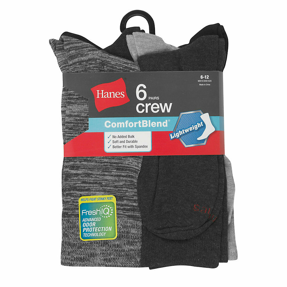 Hanes Men's Comfortblend Lightweight Casual Dress Socks P6 CB81/6
