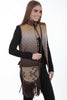 Scully Brown Wool Blend Crossbody Fringe Handbag B172