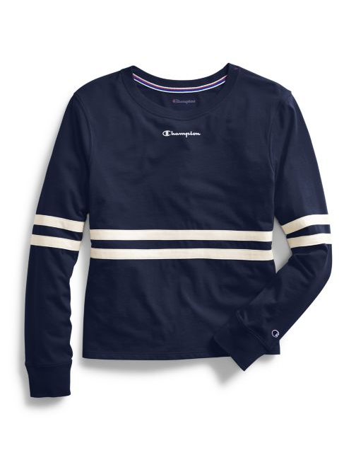 Champion Women's Heritage Long-Sleeve Tee, Script Logo W4372 550244