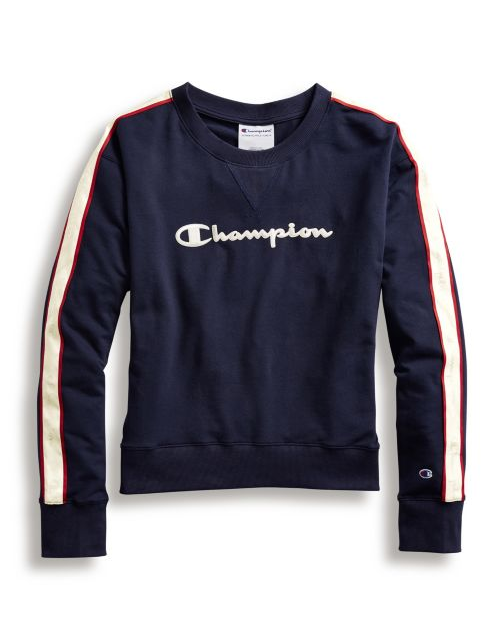 Champion Women's Heritage Fleece Crew, Satin Stitch Logo W4375 550243
