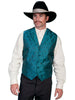 Scully Men's Cream Polyester Paisley Vest RW093