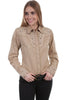 Scully Women's Poly/Rayon Scroll Long Sleeve Western Embroidered Blouse PL-866