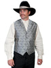 Scully Men's Cream Polyester Paisley Vest RW093