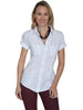 Scully Womens White 100% Cotton Soutache Short Sleeve Blouse PSL-181