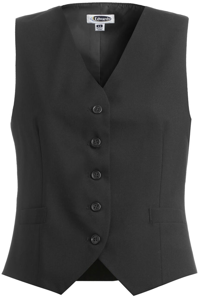 Women's High Button Wool Vest 7680