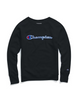 Champion Women's Powerblend® Fleece Boyfriend Crew, Felt Logo W2956F Y07461