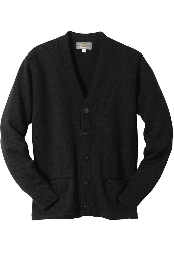 Men's Heavy Weight V-Neck Pocket Hemmed Cardigan Sweater 383