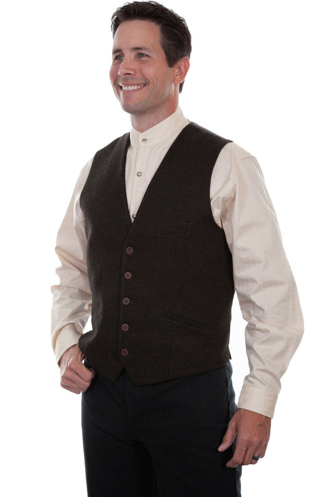 Scully Men's Tweed No Lapel Vest 3X-4X RW312X