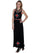Scully Women's Embroidered Long Black Dress E292