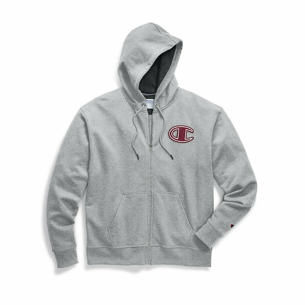 Champion Men's Powerblend® Fleece Zip Hoodie, Chainstitch C Logo GF91H Y07972