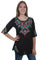 Scully Womens Embroidered Pullover Elbow Sleeve Tunic HC387
