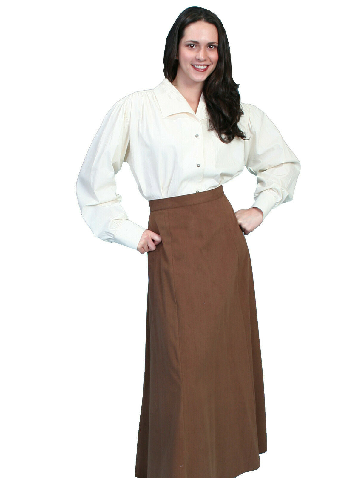 Scully RangeWear Women's 100% Cotton Pleated Full Length Five Gore Skirt RW530