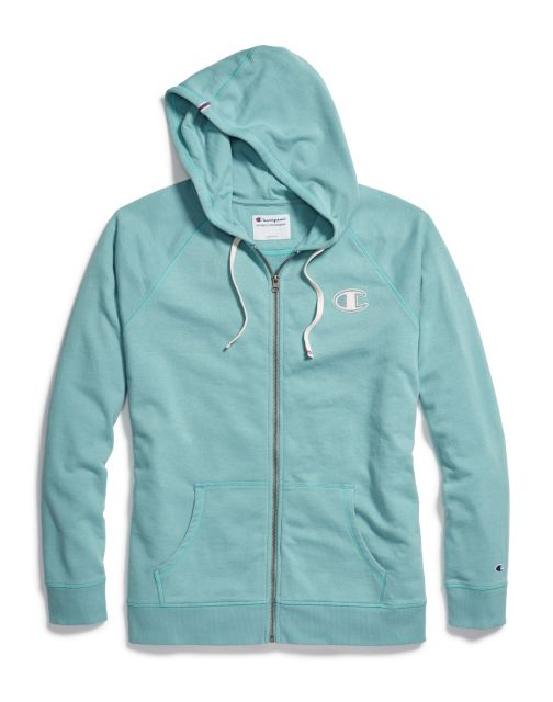 Champion Women's Heritage French Terry Zip Hoodie, Chainstitch C Logo W9494