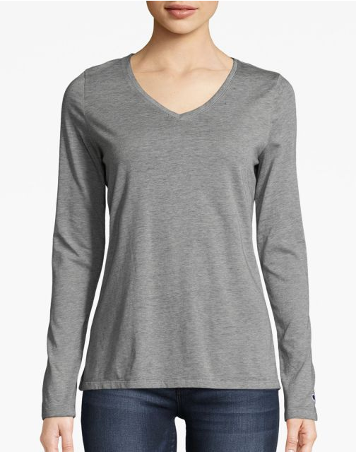 hampion Women Authentic Wash Long Sleeve Tee W3138