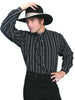 Scully RangeWear Men's Black 100% Cotton Banded Collar L/S Western Shirt RW025