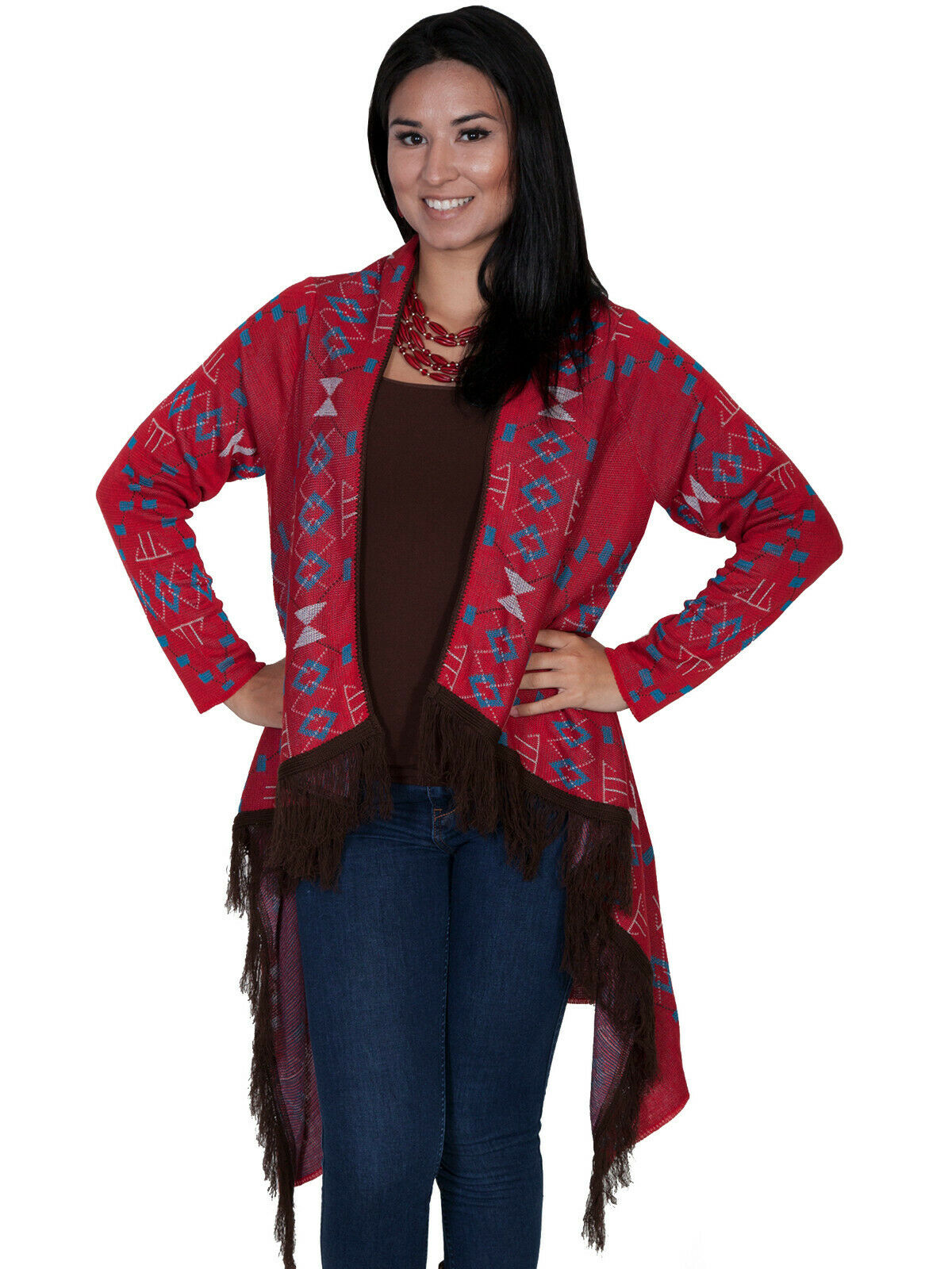 Scully Women's Hi-Lo Long Sleeve Cardigan E271