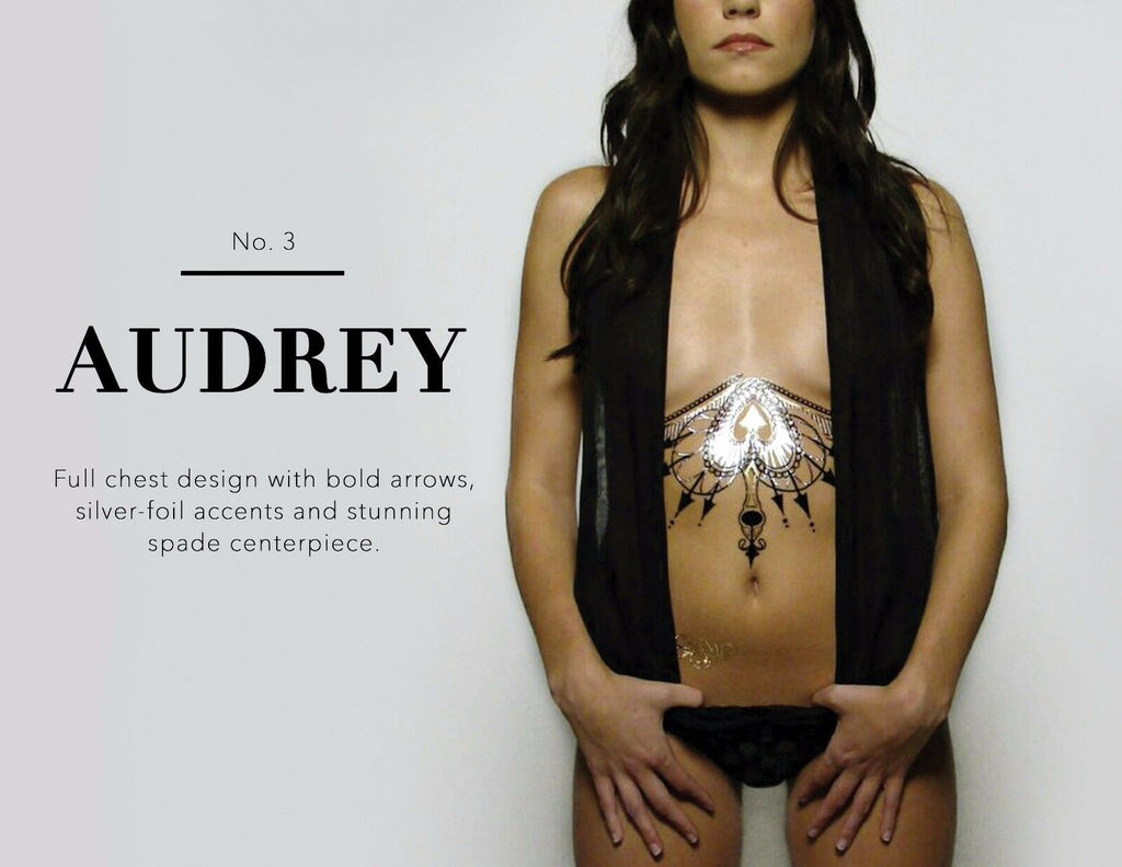BODY ARTS INK AUDREY CHEST BODY TATTOO VLBT3