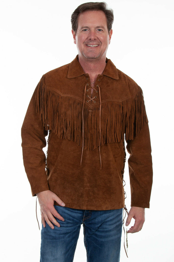 Scully Men's Fringed Suede Leather Shirt 5