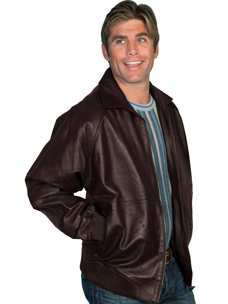 Scully Leather Mens A2 Bomber Lamb Jacket Zip Front 243