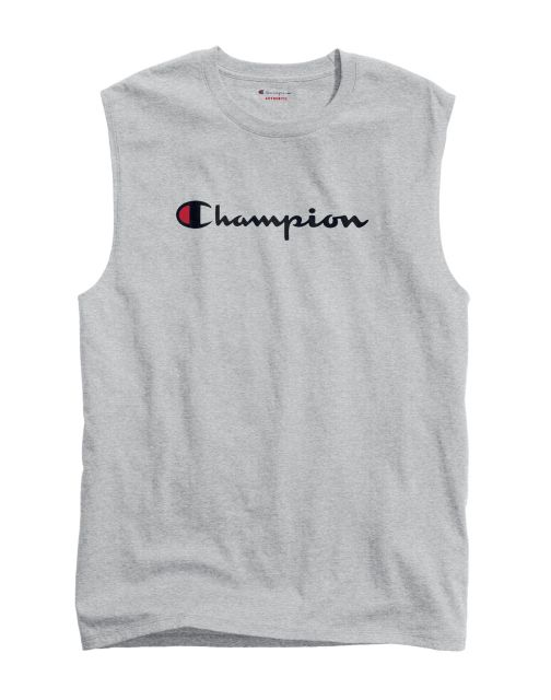 Champion Men's Classic Jersey Muscle Tee, Script Logo GT22H Y07718