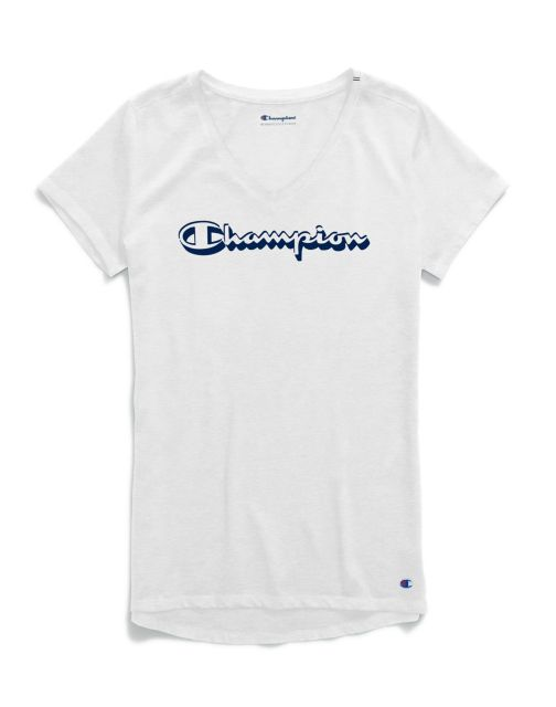 Women's Authentic Wash V-Neck Tee, Shadow Logo