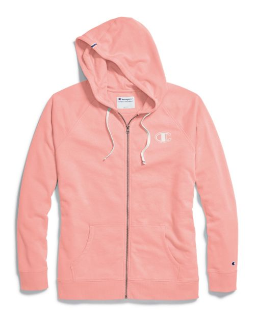 Champion Women's Plus Heritage French Terry Zip Hoodie C Logo QW4926 549939