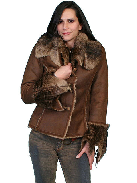 Scully Ladies Faux Toggle Fur Jacket 8010
