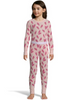 Hanes Girls' Print Waffle Knit Thermal Set 125701