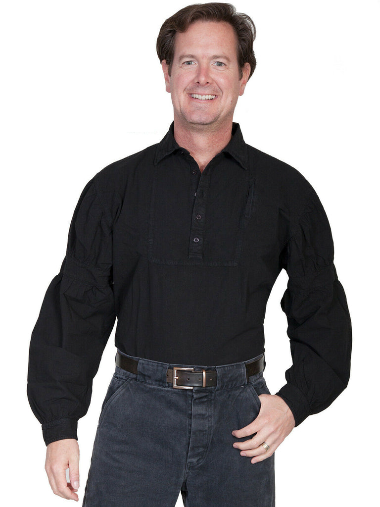 Scully Rangewear Men's 100% Cotton Long Sleeve Dealer Western Bib Shirt RW229