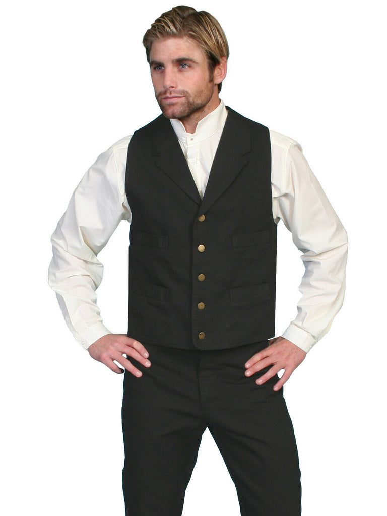 Scully Rangewear Men's 100% Cotton Canvas Western Vest Big & Tall RW041X