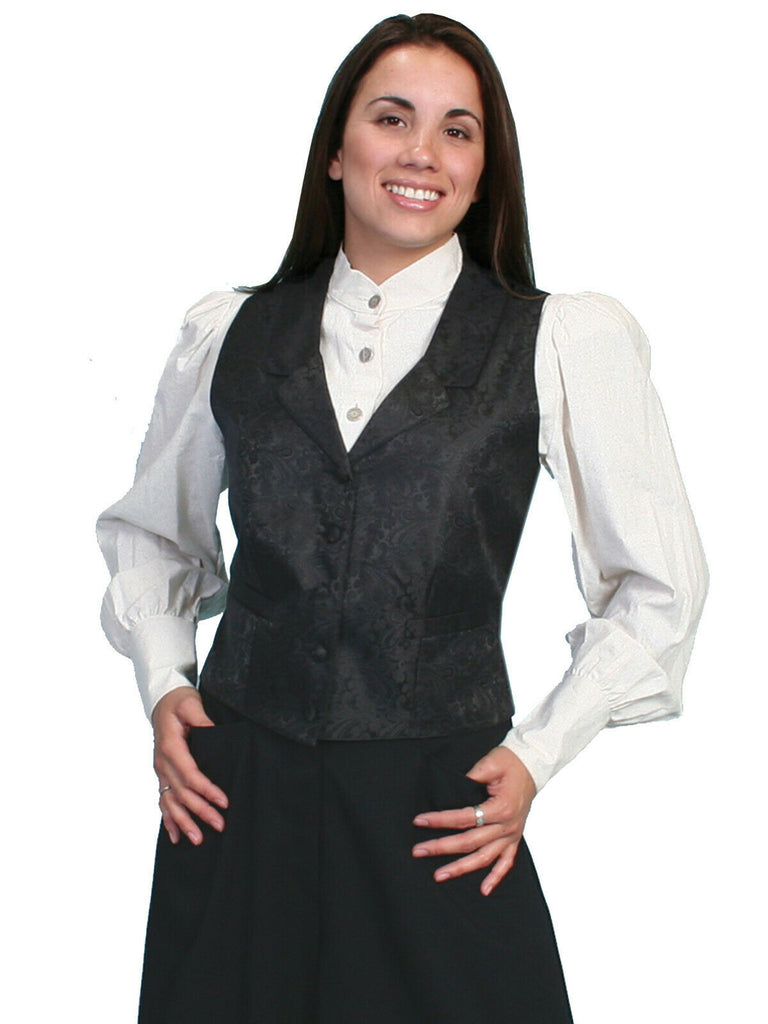 Scully Rangewear Women's Polyester Paisley Lapel Vest RW546