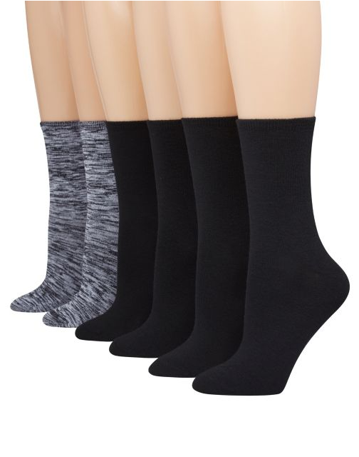 Hanes® ComfortBlend® Women's Crew Socks 6-Pack 859/6P