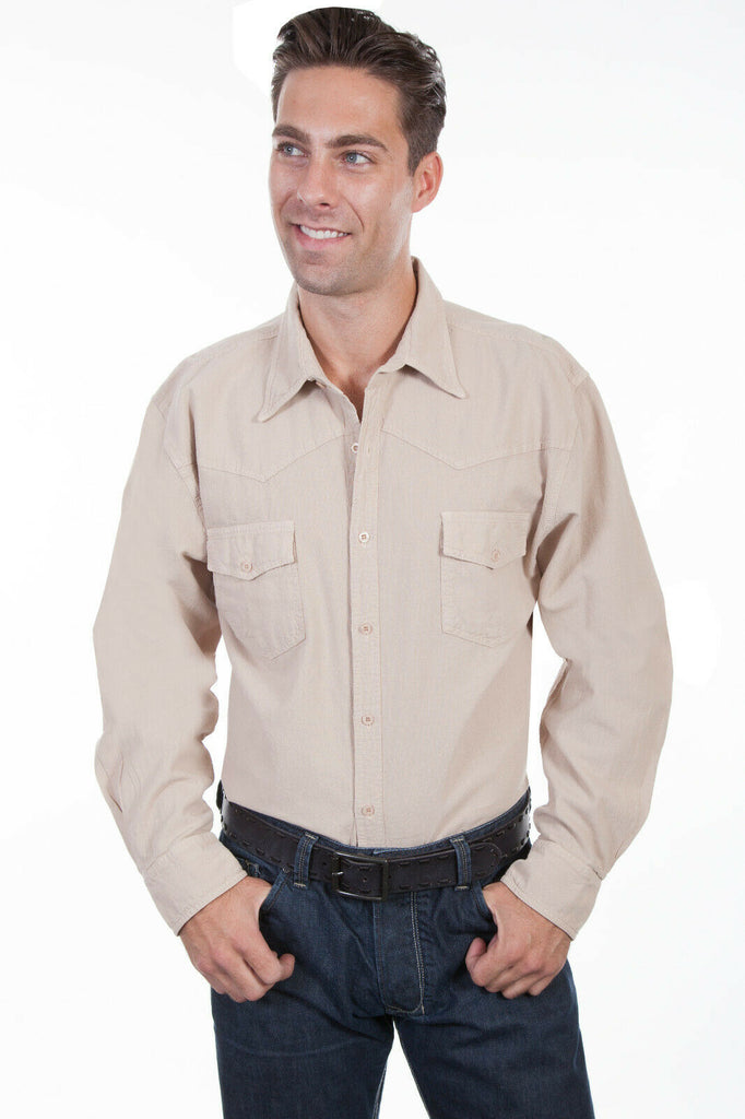 Cantina by Scully Men's Scully Cantina Western Yoke Two Pocket Shirt CM7