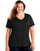 Just My Size Cool DRI® Short-Sleeve Women's V-Neck Tee OJ253