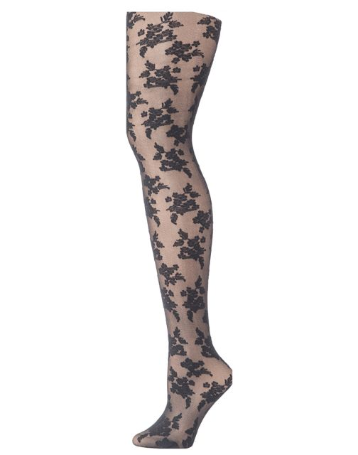 Hanes Floral Illusion Fashion Tights S-TL
