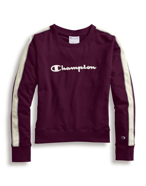 Champion Women's Heritage Fleece Crew, Satin Stitch Logo W4375 550243