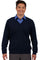 Men's Fine Gauge V-Neck Sweater 4090
