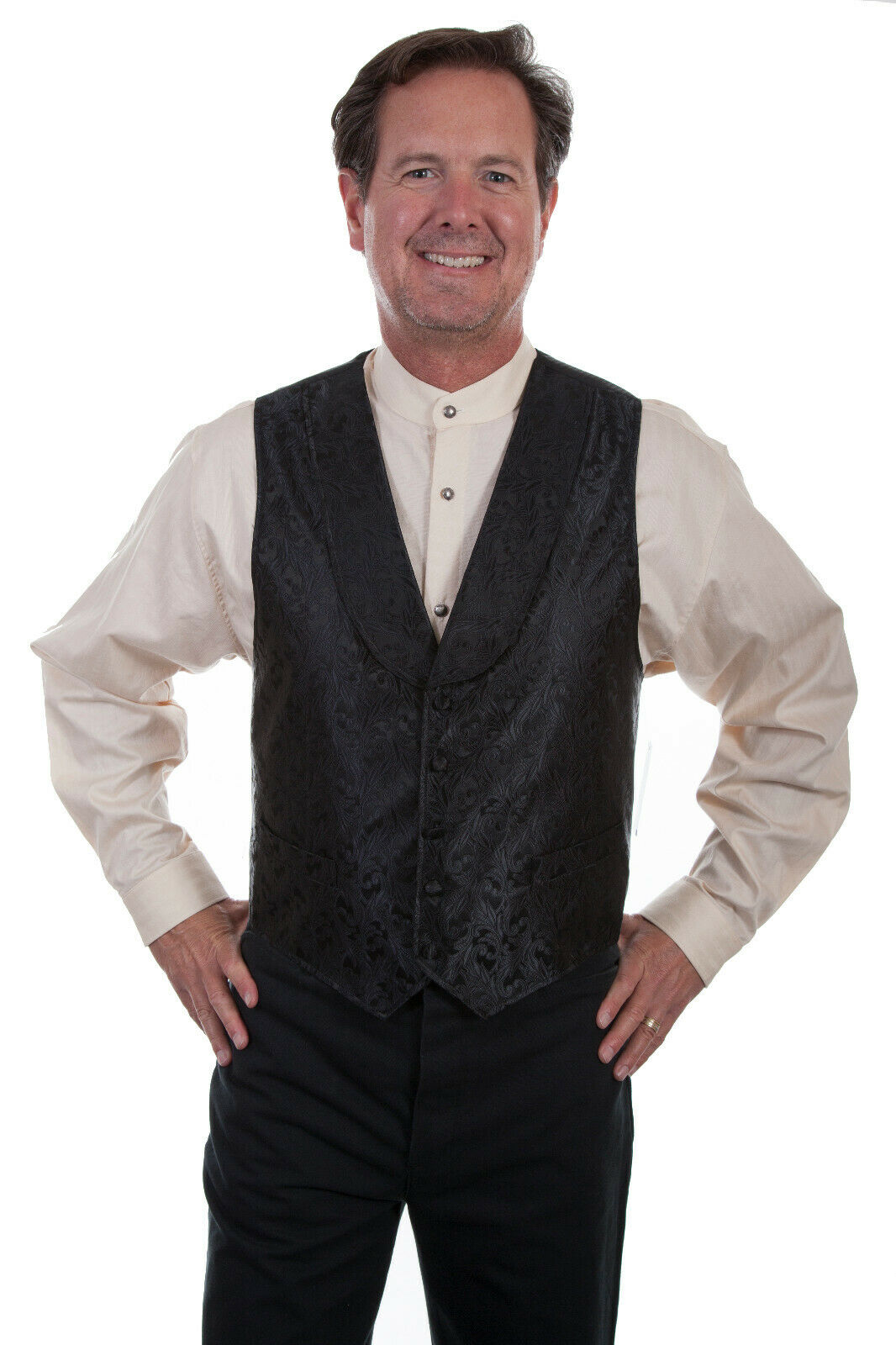 Scully Men's Shawl Collar Vest 3X-4X RW286X