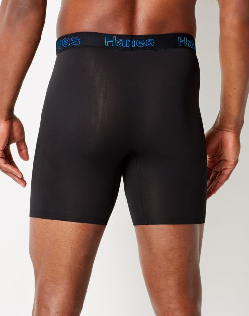 Men's Comfort Flex Fit® Ultra Soft Cotton Stretch Long Leg Boxer Briefs 4-Pack